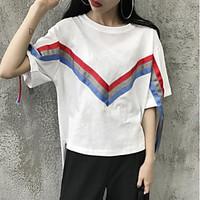 womens going out vintage t shirt solid round neck length sleeve cotton