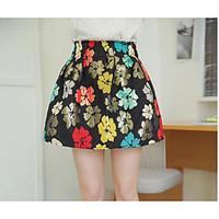 womens casualdaily above knee skirts swing print summer