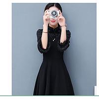 womens going out casualdaily vintage simple cute a line dress polka do ...