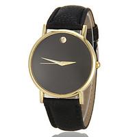 Women\'s Fashion Watch Quartz Imitation Diamond PU Band Black White Brown Strap Watch