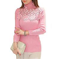 womens going out casualdaily cute regular pullover solid pink white bl ...