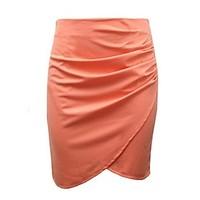 Women\'s Blue / White / Black / Orange Skirts, Sexy Knee-length