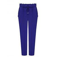 womens solid blue black harem pants casual plus sizes