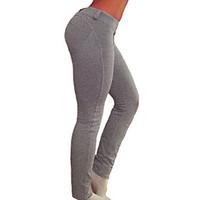 women solid color legging cotton spandex medium