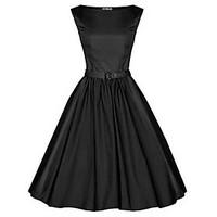 womens vintage 1950s prom retro rockabilly hepburn pinup cos party swi ...