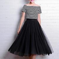 womens mid rise going out work partycocktail midi skirts simple cute s ...