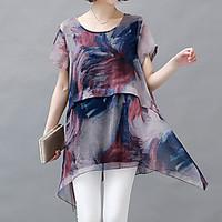 womens plus size going out work vintage street chic chinoiserie summer ...