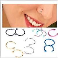 Women\'s Body Jewelry Nose Rings/Nose Stud/Nose Piercing Nose Piercing Stainless Steel Unique Design Fashion JewelryGolden Light Blue 1#