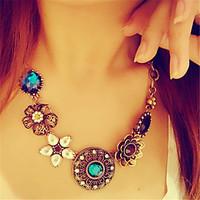 Women\'s Pendant Necklaces Crystal Simulated Diamond Alloy Fashion Vintage Bronze Jewelry Party Daily Casual 1pc