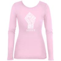 Women\'s Long Sleeve: Occupy Wall Street Fight The Power Fist
