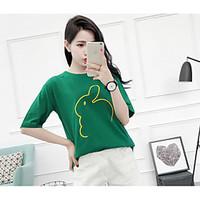 womens casualdaily simple summer t shirt solid round neck short sleeve ...