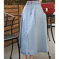 womens mid rise going out casualdaily midi skirts a line solid summer