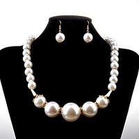 Women Pearl Jewelry Set Necklace/Earrings Wedding / Party / Daily / Casual 1set