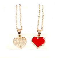 Women\'s Pendant Necklaces Alloy Heart Fashion White Black Red Jewelry Party 1pc