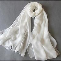 Women Silk Scarf, Casual RectangleSolid