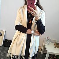 women cotton classic solid color cashmere shawl fringed sarm fashion s ...