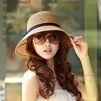 Women Vintage/Casual Summer Cotton Blends/Straw Floppy Bucket Sun Hat