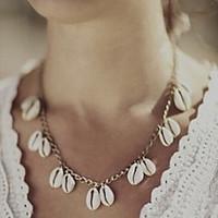 Women\'s Pendant Necklaces Cowry Shell Alloy Fashion Silver Golden Jewelry Party Daily Casual 1pc
