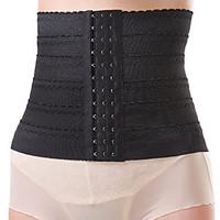 Women\'s Underbust Corset Nightwear Sexy Solid-Medium Nylon Black / Skin