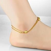 Women\'s Anklet/Bracelet Gold Plated 18K gold Unique Design Fashion Jewelry Gold Women\'s Jewelry Daily Casual 1pc