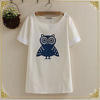 womens casualdaily simple t shirt animal print round neck short sleeve ...