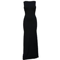 Women\'s Solid Blue/Black Dress, Sexy/Party/Maxi Bateau Sleeveless Bodycon