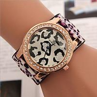 womens round dial case leather watch brand fashion quartz watchmore co ...