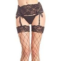 women garters suspenders nightwear solid polyester black