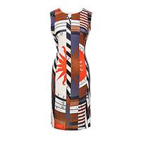 womens casualdaily beach holiday vintage bodycon dress print round nec ...