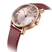 Women\'s Fashion Watch Japanese Quartz Water Resistant / Water Proof Leather Band Black Blue Red Brown Gold