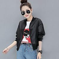 womens casualdaily cute summer jacket solid print notch lapel long sle ...