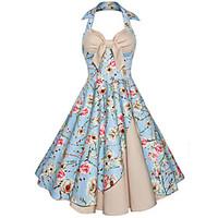 womens casualdaily beach holiday vintage sheath swing dress patchwork  ...