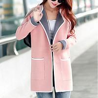 womens casualdaily street chic jackets floral color block round neck l ...