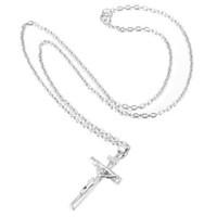 Women\'s Pendant Necklaces Platinum Plated Gold Plated Cross Fashion Silver Golden Jewelry Wedding Party Daily Casual 1pc