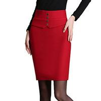 Women\'s Plus Size Solid Skirts Cute Above Knee Cotton / Polyester / Nylon Micro-elastic Fall