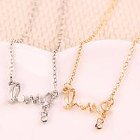 Women\'s Pendant Necklaces Alloy Love Fashion Gold Silver Jewelry For Party 1pc