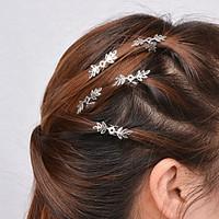 Women Simple Hollow Snowflake Pattern Hairpin Hair Clips Alloy Hair Accessories 5 Piece