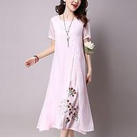 womens going out casualdaily street chic chinoiserie loose dress print ...