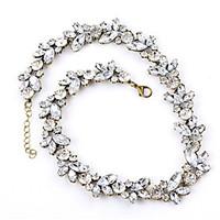 Women\'s Chain Necklaces Crystal Rhinestone Alloy Fashion White Jewelry Wedding Party Daily Casual 1pc