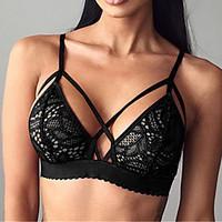 womens sexy hollow out 34 cup bras padless bra lace