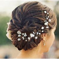 Women\'s Pearl Flower Hair Jewelry HairPins for Wedding Party(Set of 6)