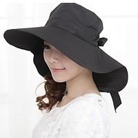 Women Polyester Sun Hat, Casual Summer
