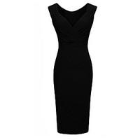 womens sexycasual micro elastic sleeveless knee length dress chiffon