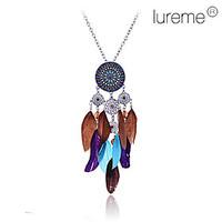 Women\'s Pendant Necklaces Feather Alloy Feather Fashion Blue Jewelry Party 1pc