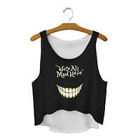 womens we are all mad here sleeveless crop top