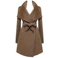 womens going out casualdaily holiday sexy simple street chic coat soli ...