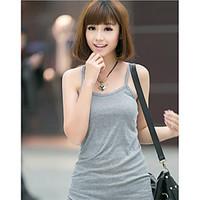 womens casualdaily sexy spring summer tank top solid deep u sleeveless ...