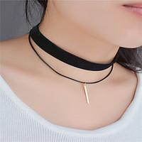 Women\'s Choker Necklaces Jewelry Jewelry Copper Fabric Dangling Style Pendant Euramerican Fashion Personalized Jewelry ForParty Special