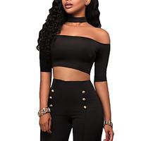 womens going out casualdaily sexy simple all match bare midriff hin th ...