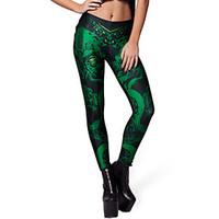 Women Print Legging, Polyester Medium